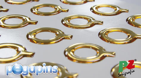 Pegatinas resinadas lettering oro